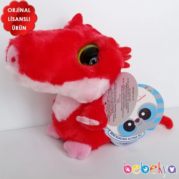 Yoohoo Lisanslı Peluş Kırmızı Ejderha Peluş Oyuncak 13cm - 2
