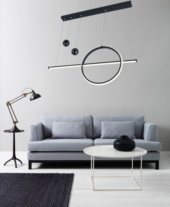 TT Aydınlatma TT026-SY  Mat Siyah Led Avize ürün görseli 1