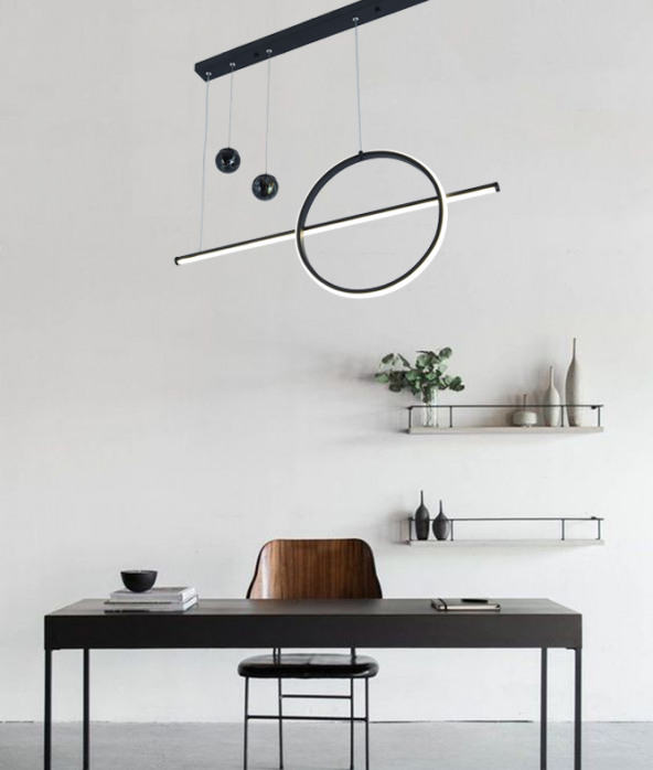 TT Aydınlatma TT026-SY  Mat Siyah Led Avize - Resim 2