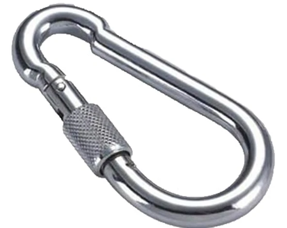 Vidalı Karabina Hamak Askısı Çelik Kanca 6 mm