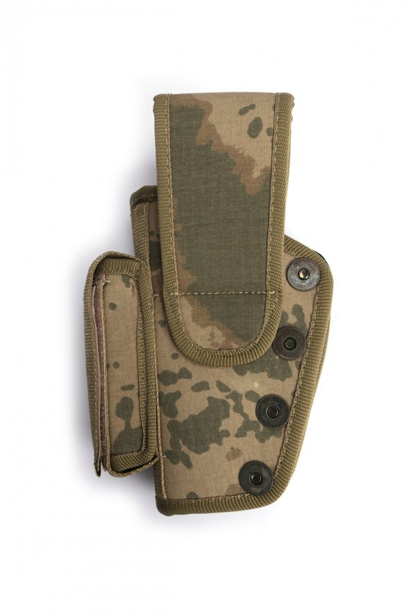 Jandarma Kamuflaj Asker Tabanca Kılıfı - 9 mm Çıt Çıtlı Askeri Kılıf - 2