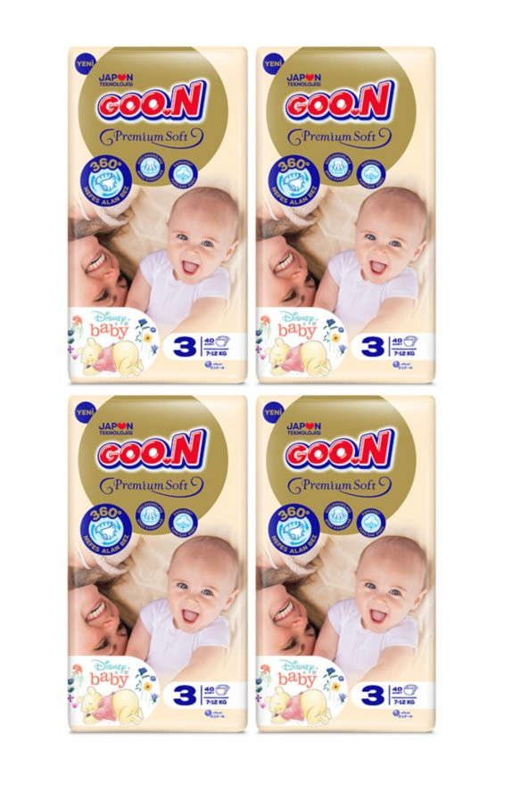 Goon Premium Soft Bebek Bezi 3 Numara 4x40 160 Adet