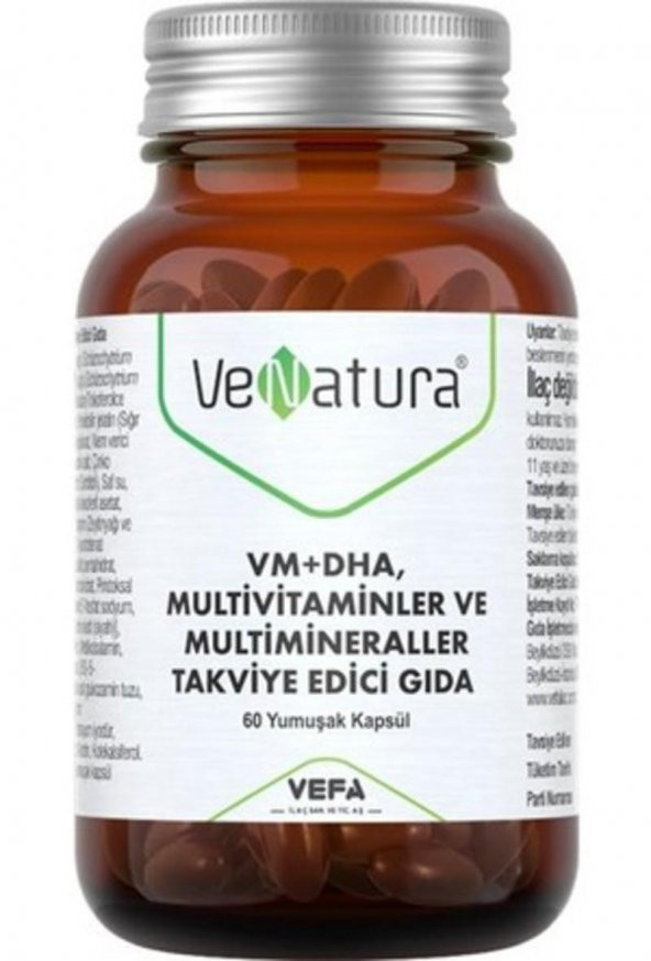 Venatura VM+DHA Multivitaminler ve Multimineraller 60 Kapsül
