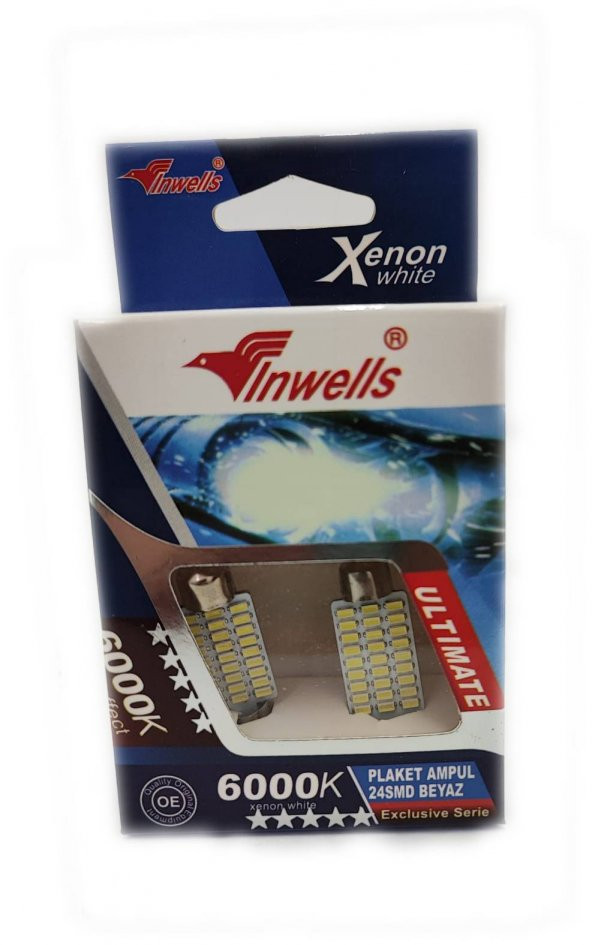 Inwells İnwells 24  Ledli Sofit Ampul 6000 K Xenon Beyazı 11X39mm