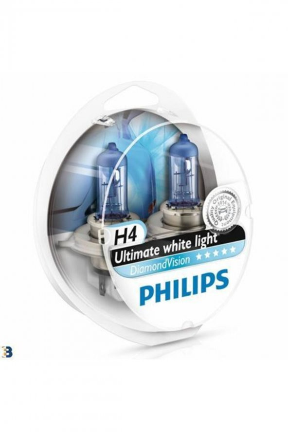 Philips H4 Diamond Vision Dvs 5000k 60/55w Ampul Takımı