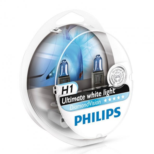 Philips Philips Diamond Vision H1 Otomobil Far Ampulü (12258DVS2) Beyaz