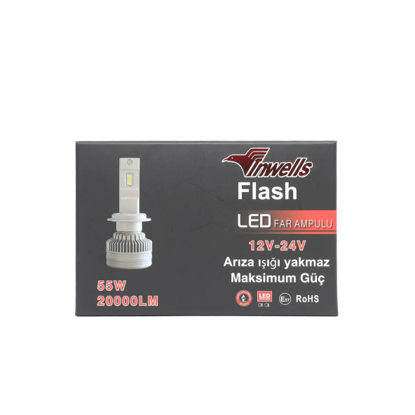 Inwells İNWELLS Flash  LED XENON (ZENON) h4 20000 lümen 12-24 v  Arıza ışığı yakmaz. - 2