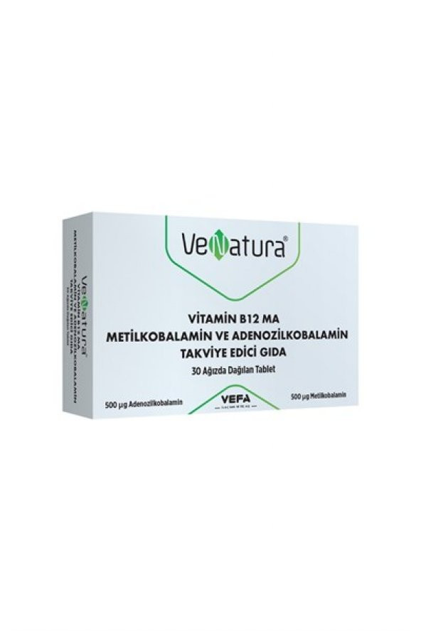 VeNatura Vitamin B12 MA Metilkobalamin ve Adenozilkobalamin 30 Tablet