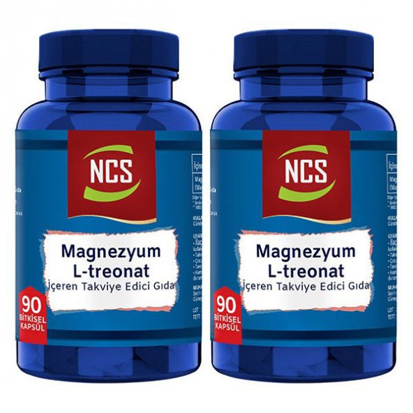 Ncs Magnezyum Magnesium L-Threonate Vejeteryan 2 x 90 Bitkisel