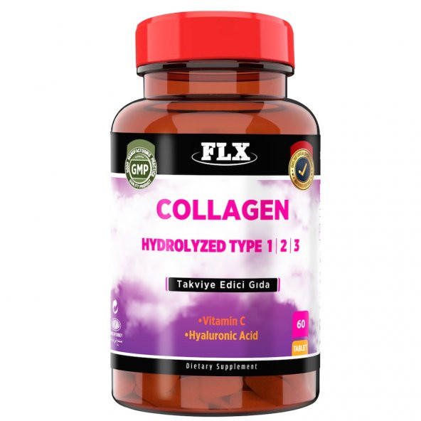 Collagen Kolajen Tip-1-2-3 Hyoluronic Asit Vitamin C 60 Tablet