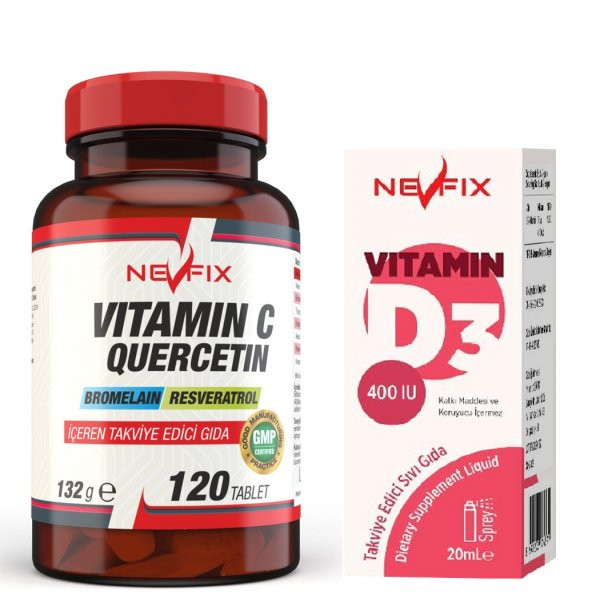 Nevfix Vitamin C 120 Tablet C Vitamini Vitamin D3