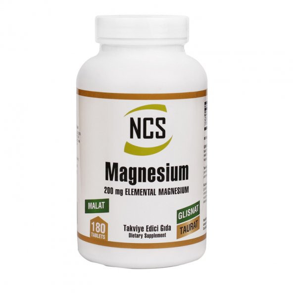 Ncs Magnesium Malat Glisinat Taurat Zenginleştirilmiş Magnezyum 180 Tablet