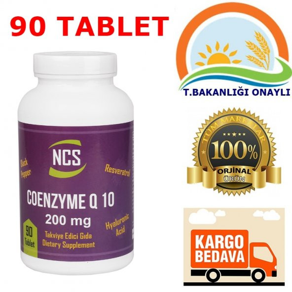 Ncs Koenzim Q10 Hyaluronic Acid Coenzyme Q10 200 MG 90 Tablet