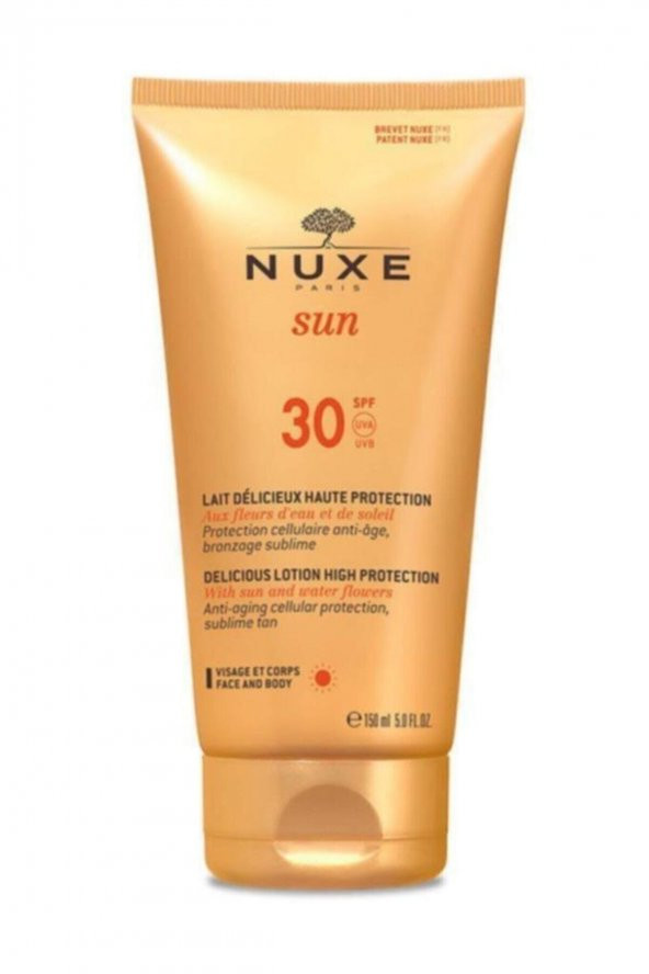 NUXE Sun Lait Delicieux Protection Bronzlaştırıcı Krem Spf30 150 Ml 3264680007002