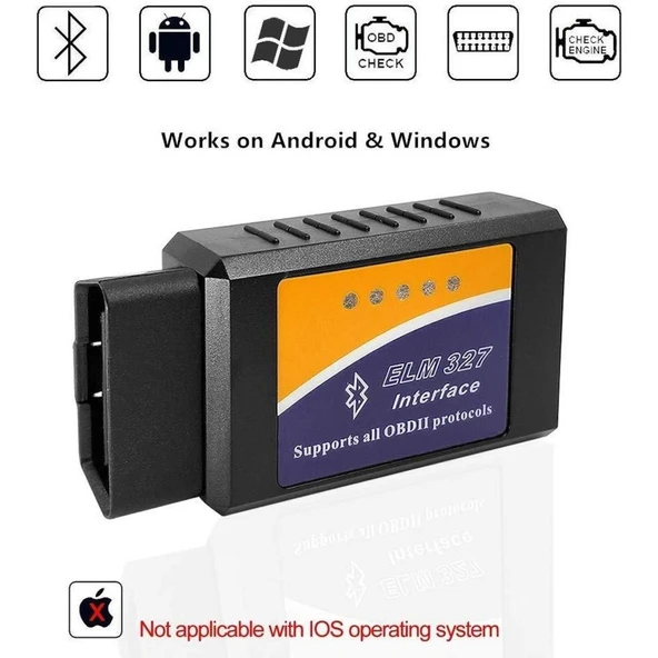 ELM327 OBD2 V2.1 Bluetooth Gelişmiş Araç Tarayıcı Araç Oto Arıza - 7