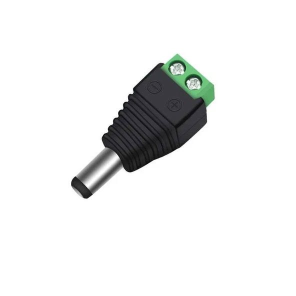 Klemens Girişli Erkek DC Barrel Jack 5.5*2.5Mm Power Plug Jak Adaptör Konnektör - 1