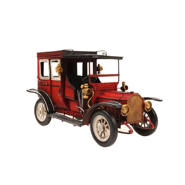 0604E-DEKORAFİR TASARIM METAL KIRMIZI ARABA KOD:065