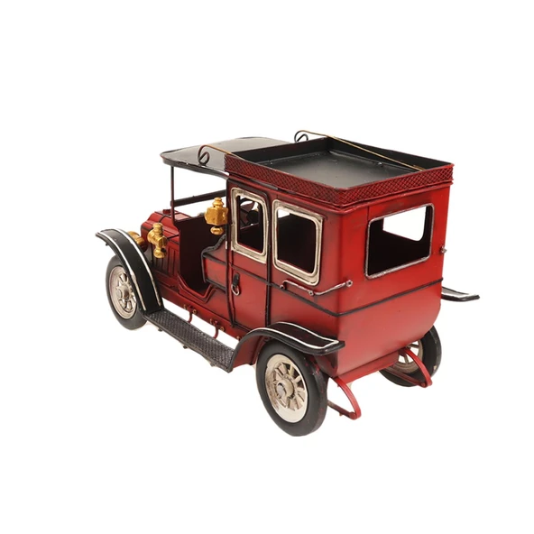 0604E-DEKORAFİR TASARIM METAL KIRMIZI ARABA KOD:065 - 4