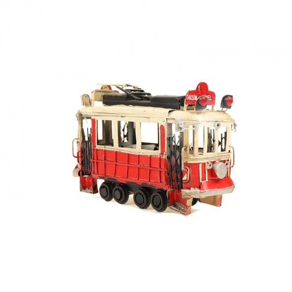 1104W-5 DEKORATİF METAL TAKSİM TRAMVAYI BİBLO