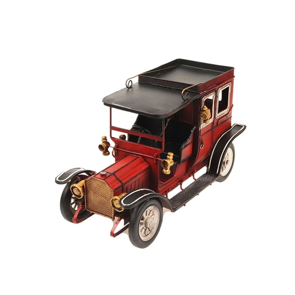 0604E-DEKORAFİR TASARIM METAL KIRMIZI ARABA KOD:065 - 3