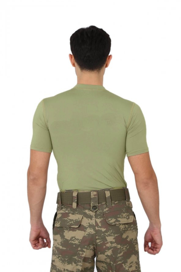 Erkek Nano Yeşili Microfiber Kısa Kol Tişört - 2