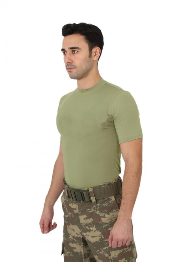 Erkek Nano Yeşili Microfiber Kısa Kol Tişört - 3