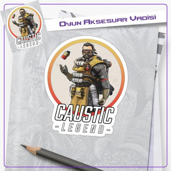 Apex Legends Caustic Logolu Sticker (2 adet)