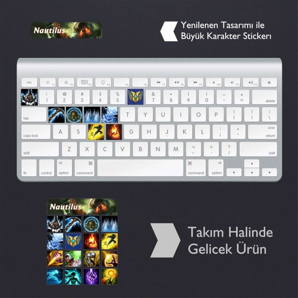 Nautilus Klavye Sticker Set
