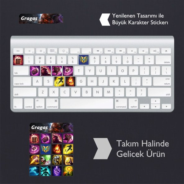 Gragas Klavye Sticker Set