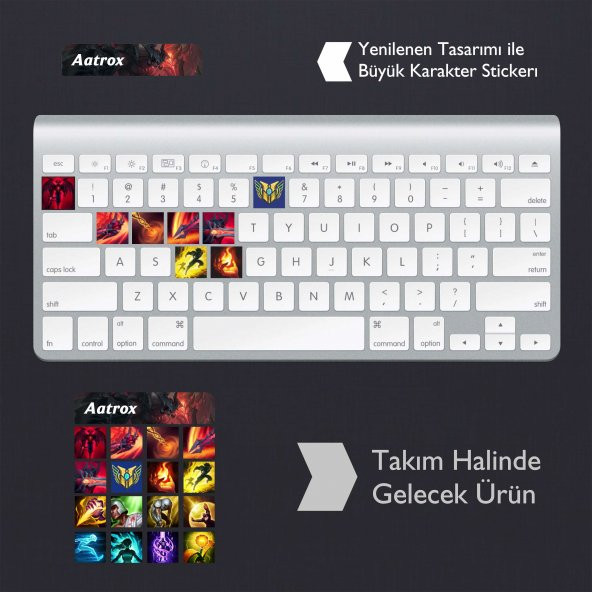 Aatrox: Klavye Sticker Set