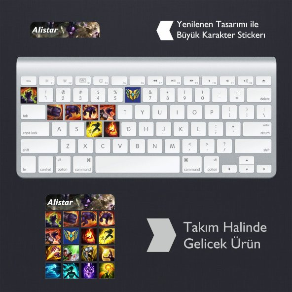 Alistar: Klavye Sticker Set
