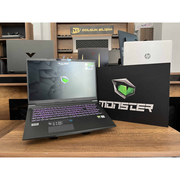 Monster Tulpar T7 V20.3 İKİNCİ EL i7 10750H 16GB 512GB SSD RTX3060 17.3" FHD