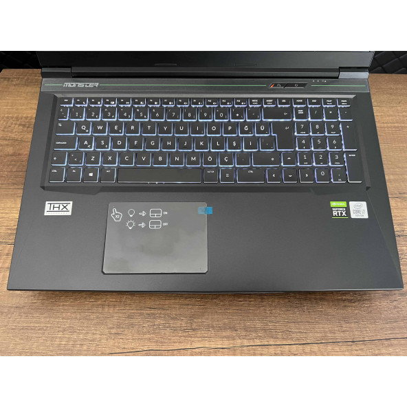 Monster Tulpar T7 V20.3 İKİNCİ EL i7 10750H 16GB 512GB SSD RTX3060 17.3" FHD - 3