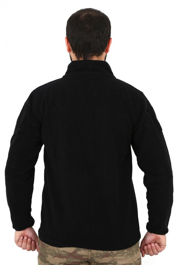 Outdoor Erkek Siyah Polar Hırka - Tactical Mont - 4