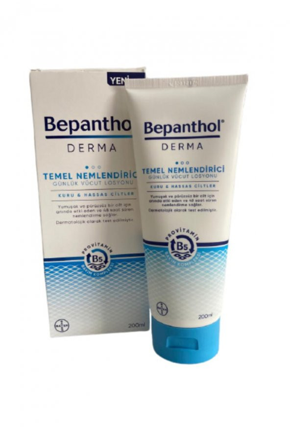 BEPANTHOL Derma Temel Nemlendırıcı Gunluk Vucut Losyonu 200ml (kuru Ve Hassas Ciltler)