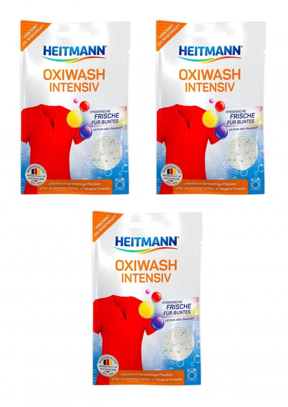 Oxi Wash Intensive Çamaşırlar İçin Yoğun Temizleyici ve Leke Çıkarıcı Deterjan 50 gr x 3 Adet