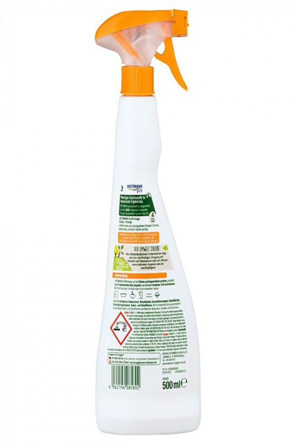 HEITMANN Pure Güçlü Yüzey Temizleyici Sirke + Portakal 500 ml - 2