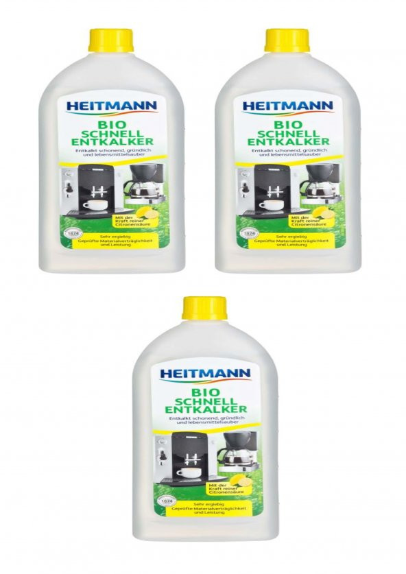 Kahve Makinaları İçin Biyo Hızlı Kireç Çözücü Sıvı 250 ml x 3 Adet