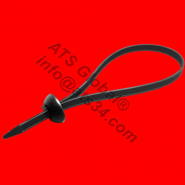 Tokalı Düğme Başlıklı, Kablo Bağı Plastik Cırt Kelepçe 7.6X380 mm 100 Adet - 2