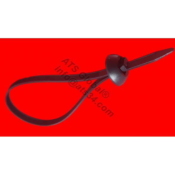 Tokalı Düğme Başlıklı, Kablo Bağı Plastik Cırt Kelepçe 7.6X380 mm 100 Adet - 5