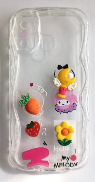 Samsung Galaxy A20/A30 Uyumlu Emojili Kalın Yumuşak Şeffaf Kılıf