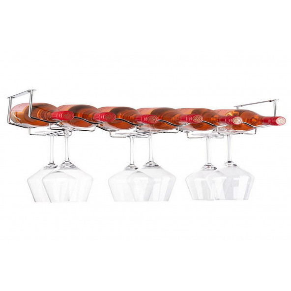 980077-001 DOLAP ALTI ŞARAPLIK VE BARDAKLIK 54x11x18cm - 2