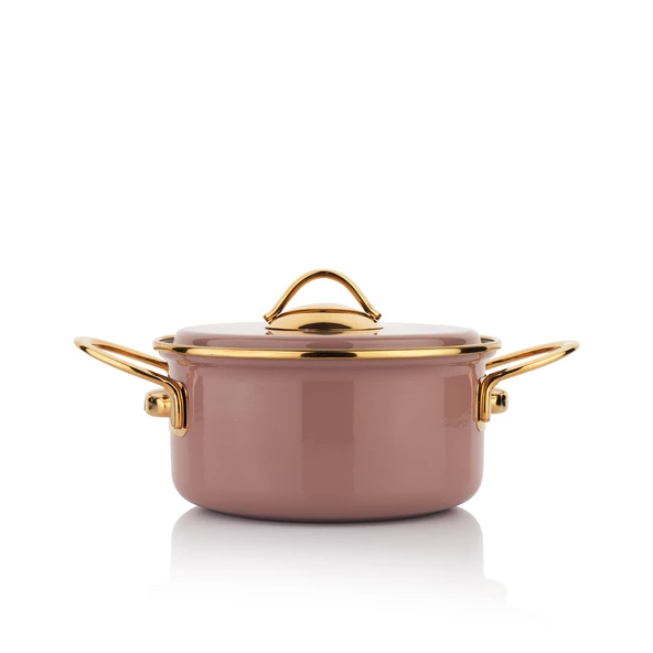 Schafer Retronomy Mini Emaye Tencere 16 Cm-2 Parça-Rosegold