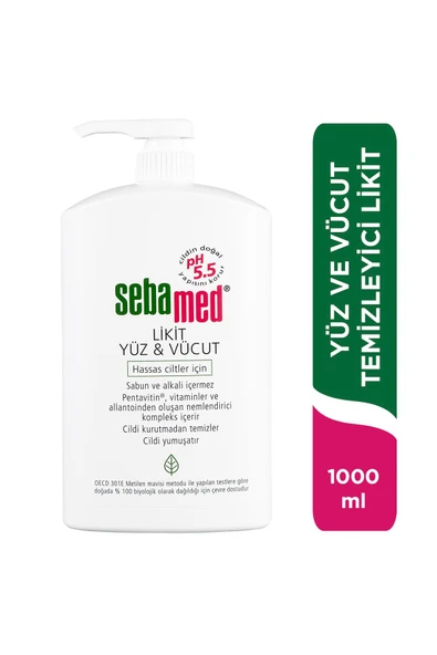 SEBAMED Likit Yüz & Vücut Temizleme Jeli 1000 ml 4103040134509