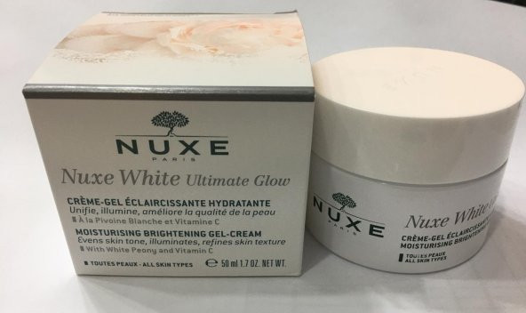 NUXE WHITE ULTIMATE GLOW NEMLENDİRİCİ VE AYDINLATICI C VİTAMİNLİ JEL KREM 50 ML 3264680019692