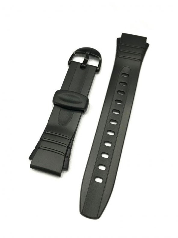 Casio F-200W Orijinal Siyah Silikon Saat Kayışı - 1