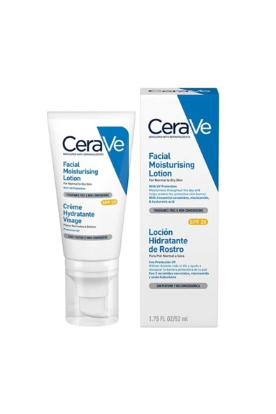 CERAVE Facial Moisturising Lotion Normal & Kuruya Dönük Ciltler Için Spf25 52 ml 3337875597449
