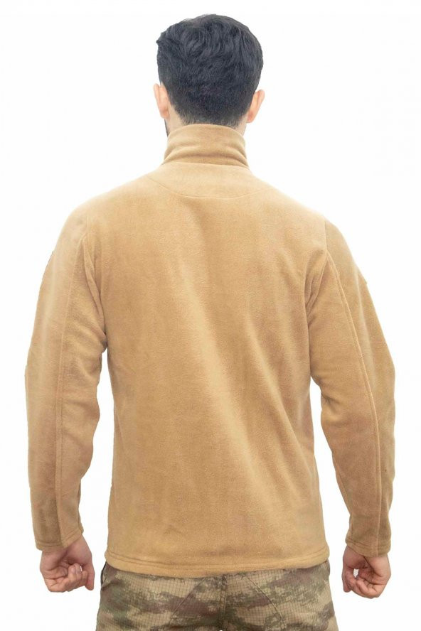 Bej Askeri Taktik Polar Mont - Hırka - 2