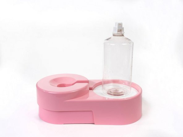 Miapet Köşeli Ayarlanabilir Hazneli Çelik Taslı Kedi-Köpek Mama Ve Su Kabı Seti 1000ml Pembe - 8