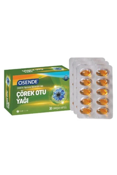OSENDE Çörekotu Yağı 900 Mg 30 Kapsül 8680133000553